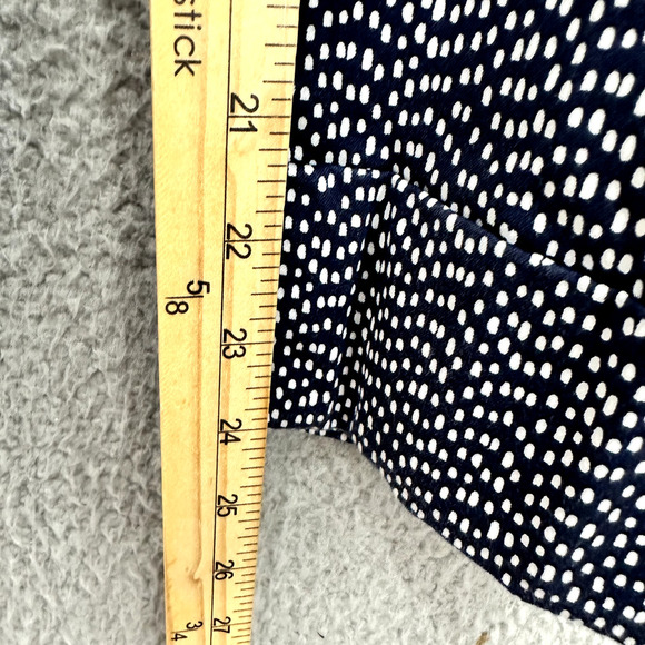 Chicos‎ Pants Womens 12 Blue polka Dot Ankle Stretch Comfort Preppy Twee Career - Picture 4 of 8